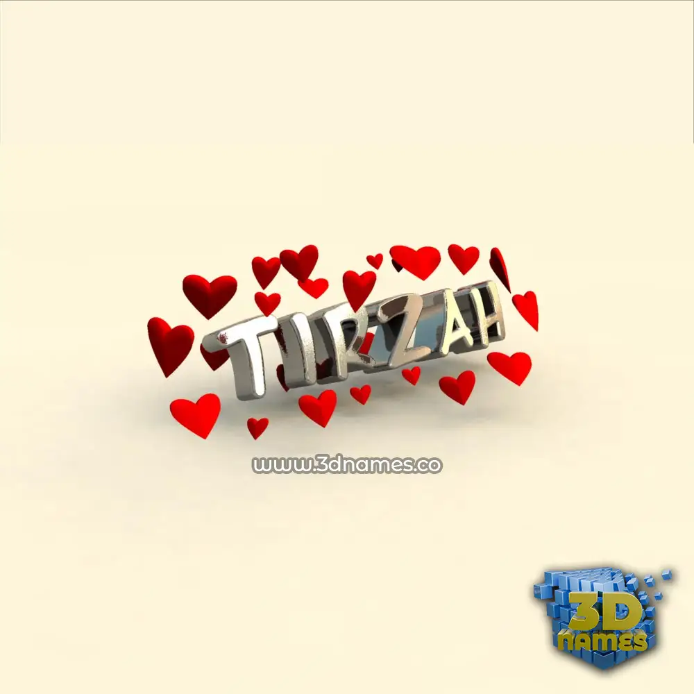 tirzah in In Love style - 3D name wallpaper
