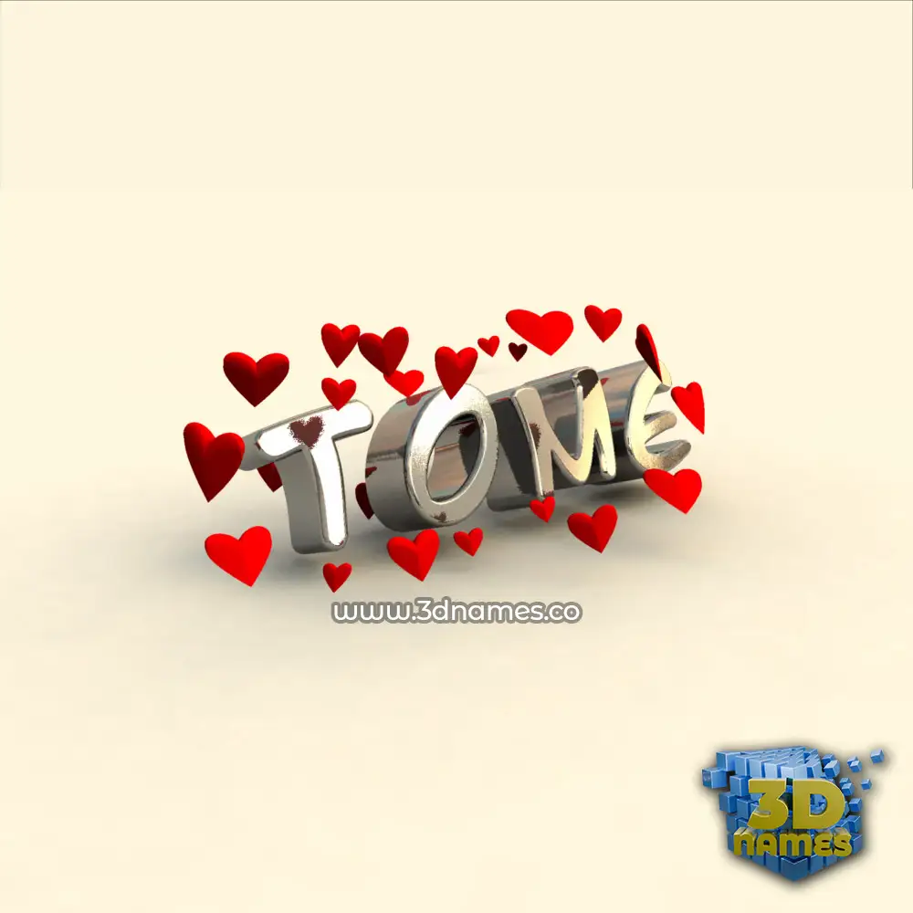 tome in In Love style - 3D name wallpaper