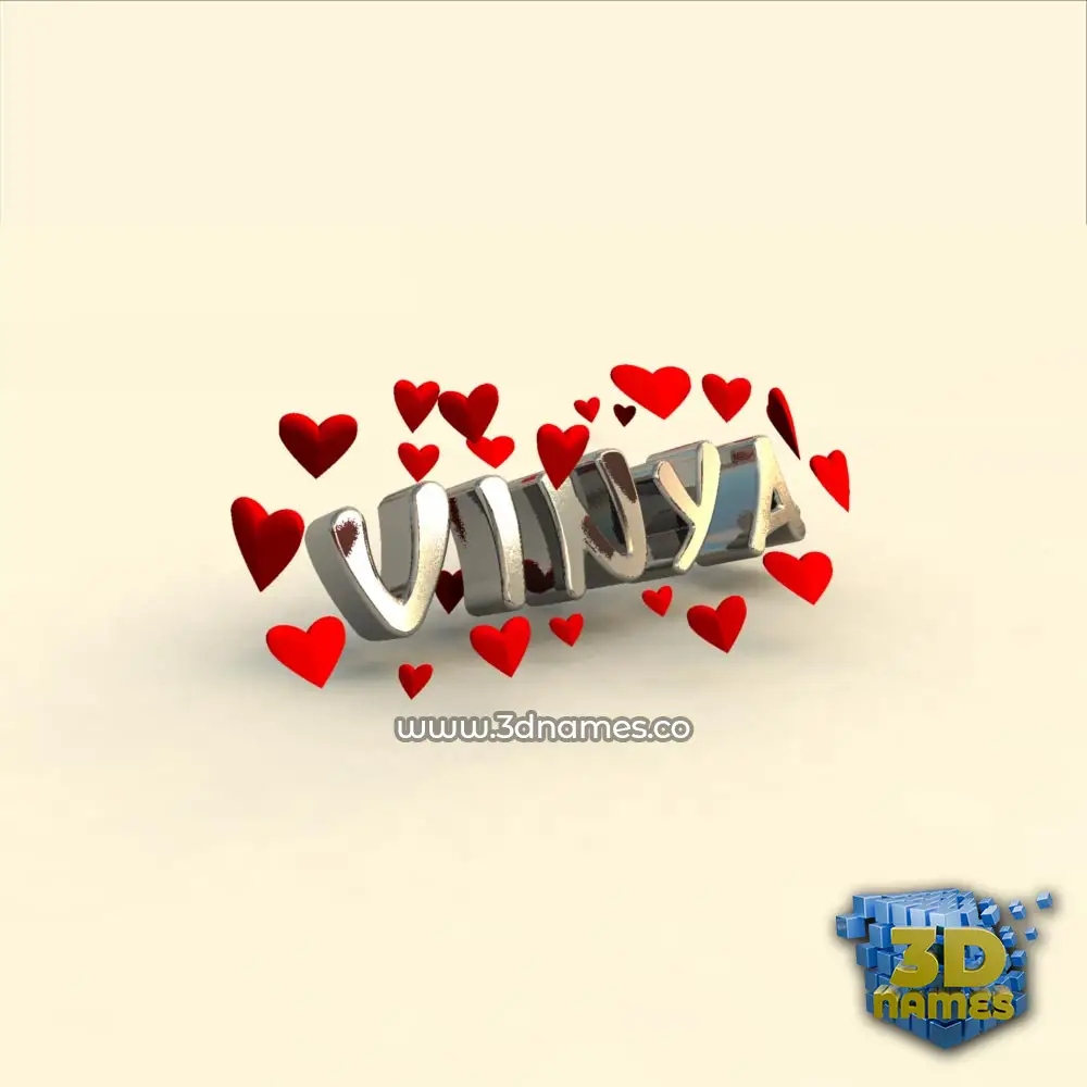 vinya in In Love style - 3D name wallpaper