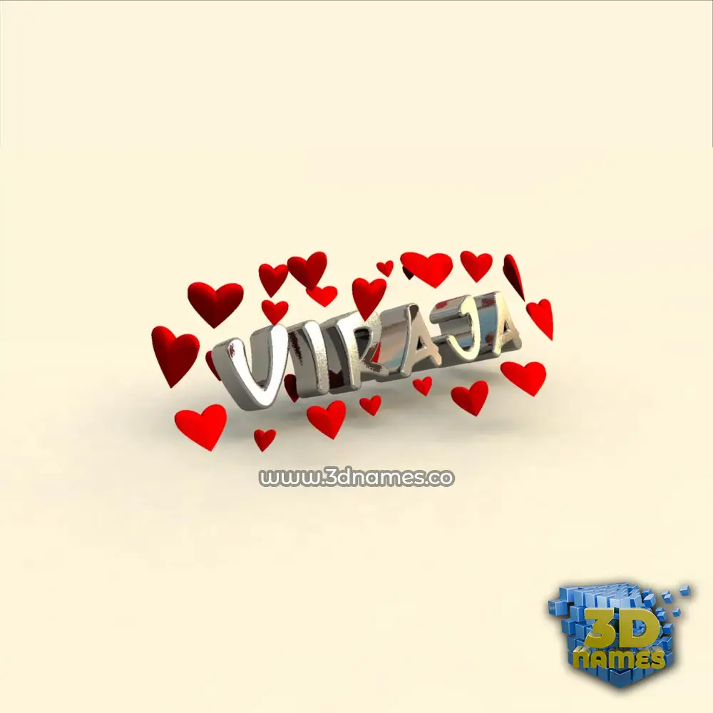 viraja in In Love style - 3D name wallpaper