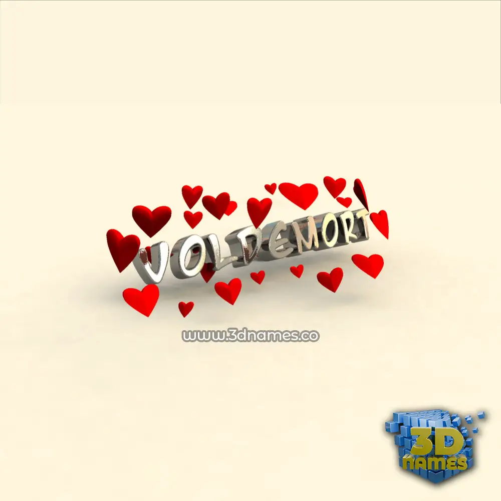 voldemort in In Love style - 3D name wallpaper