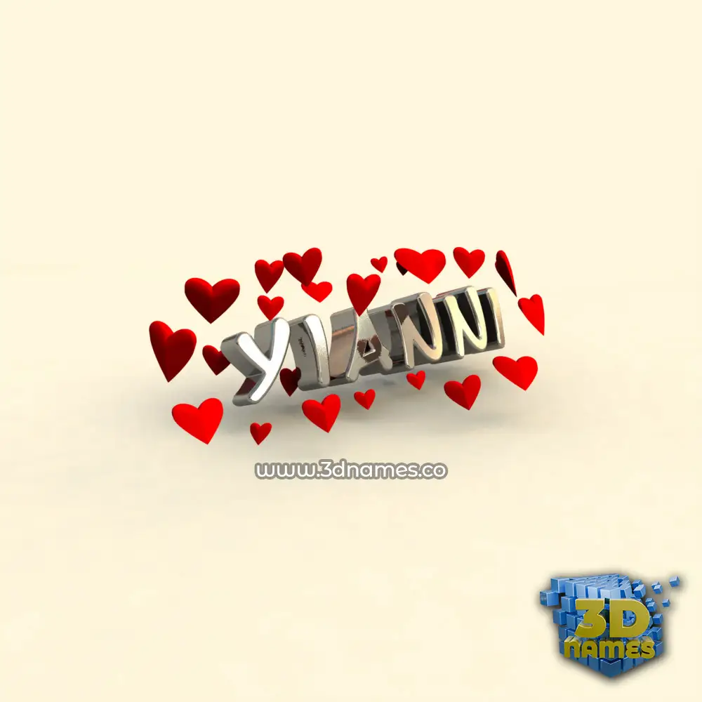 yianni in In Love style - 3D name wallpaper