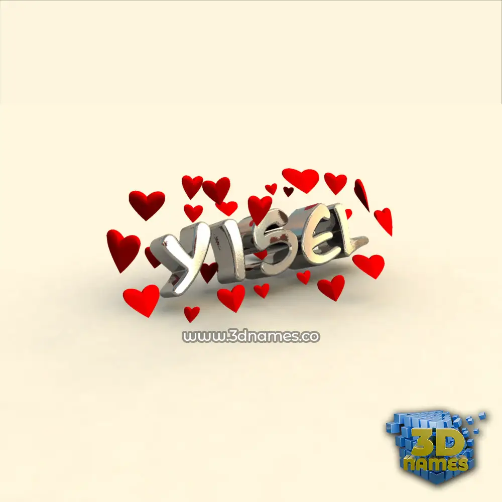 yisel in In Love style - 3D name wallpaper