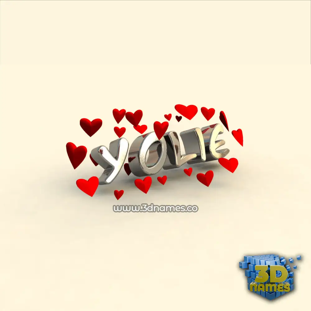yolie in In Love style - 3D name wallpaper
