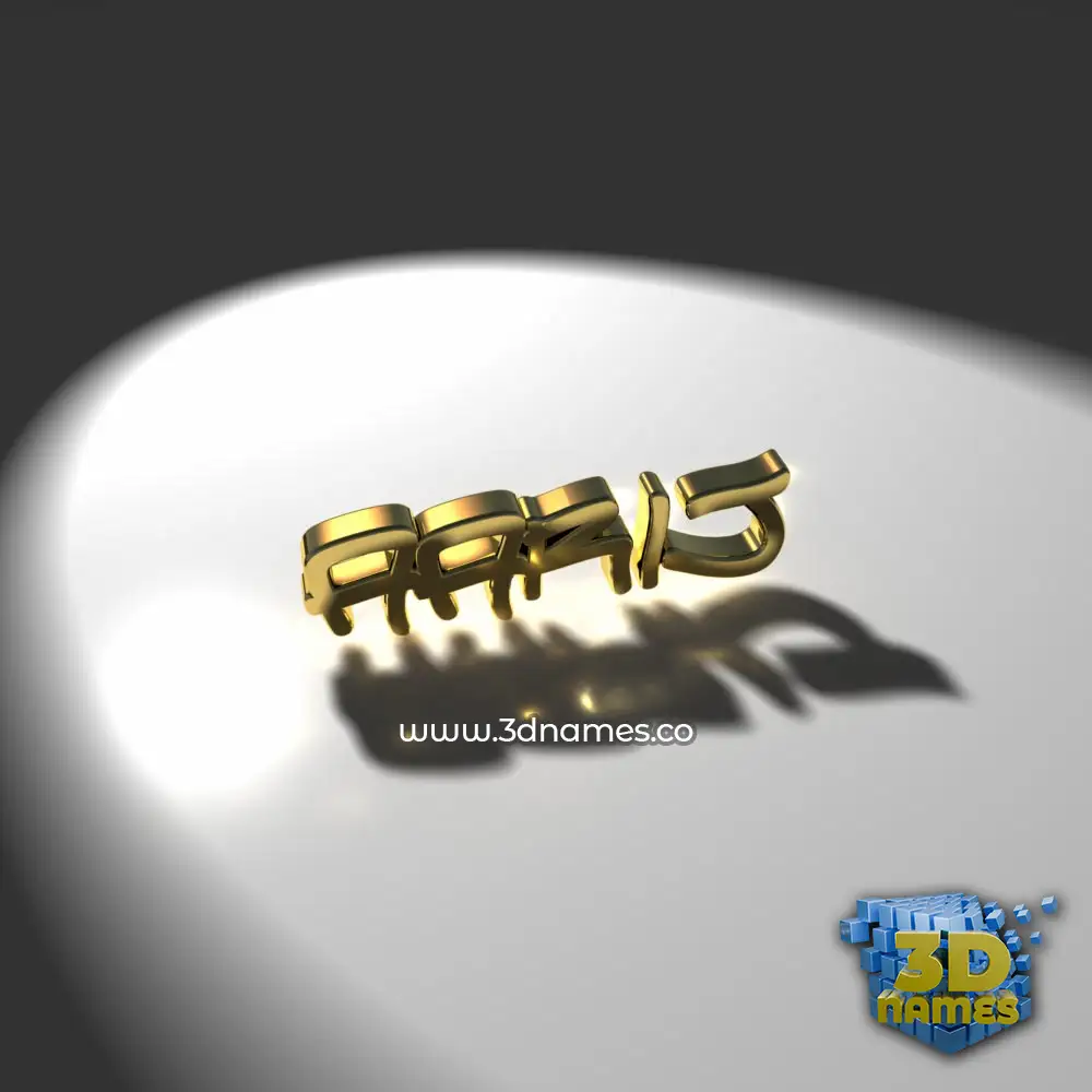 aarij in Gold Shine style - 3D name wallpaper