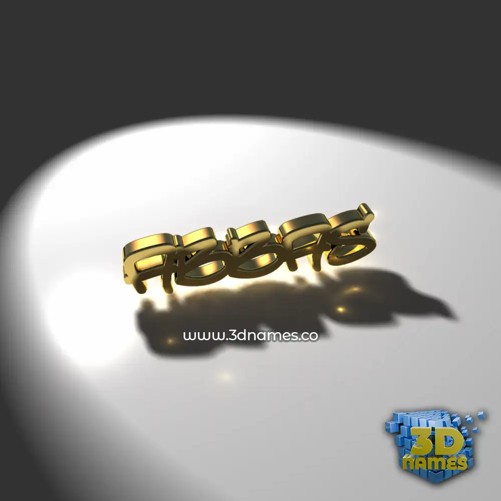 abbas in Gold Shine style - 3D name wallpaper