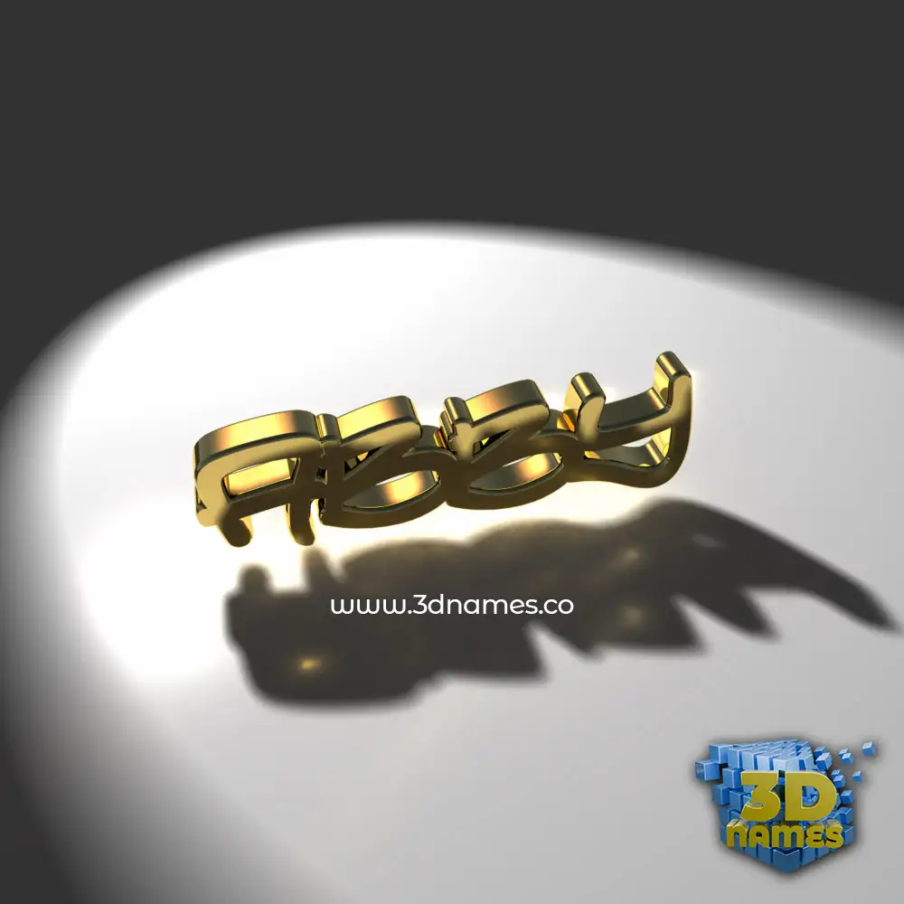 abby in Gold Shine style - 3D name wallpaper