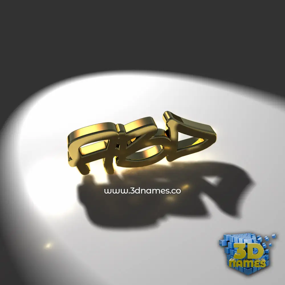 abd in Gold Shine style - 3D name wallpaper