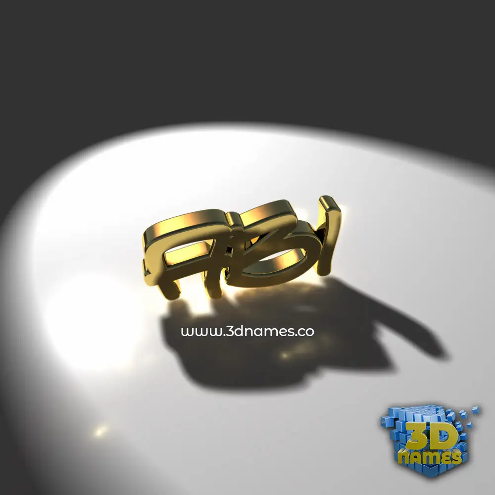 abi in Gold Shine style - 3D name wallpaper