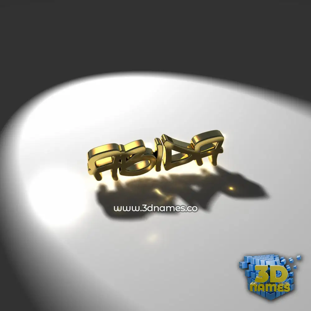abida in Gold Shine style - 3D name wallpaper