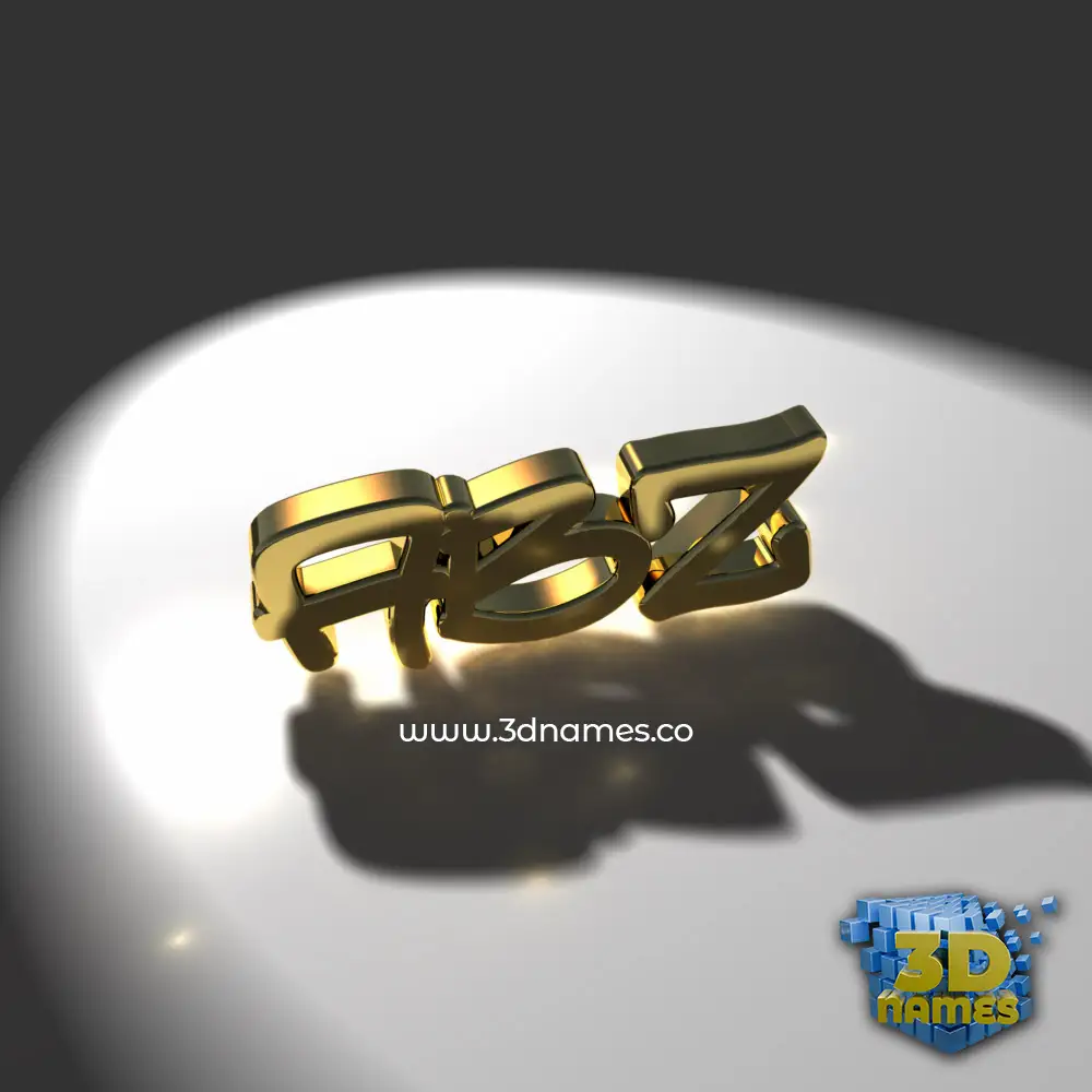abz in Gold Shine style - 3D name wallpaper