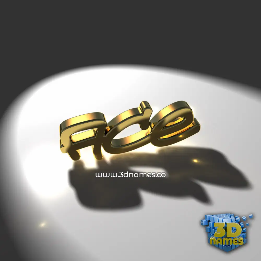 ace in Gold Shine style - 3D name wallpaper