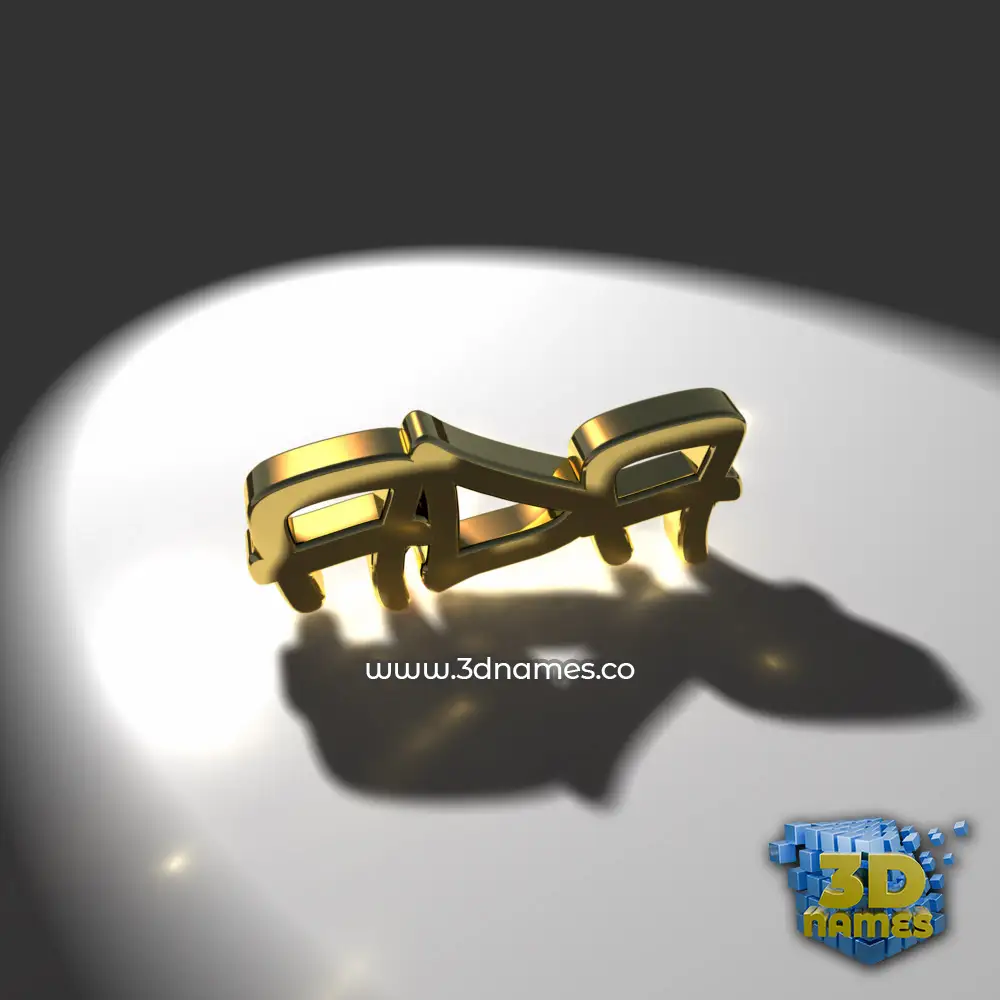 ada in Gold Shine style - 3D name wallpaper