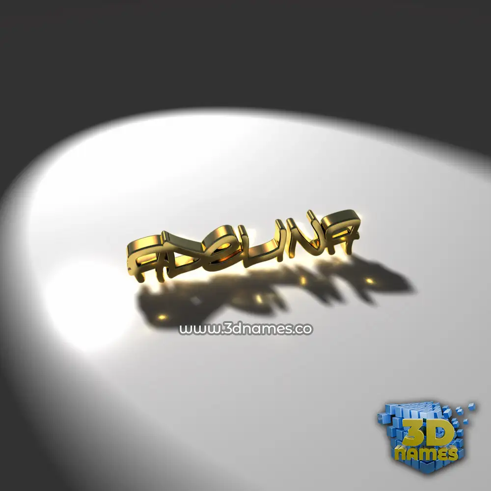adelina in Gold Shine style - 3D name wallpaper