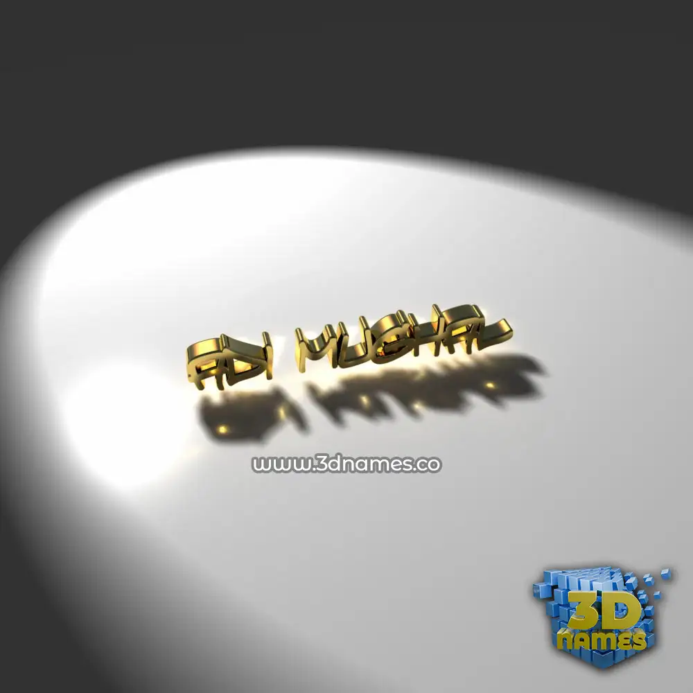 adi mughal in Gold Shine style - 3D name wallpaper