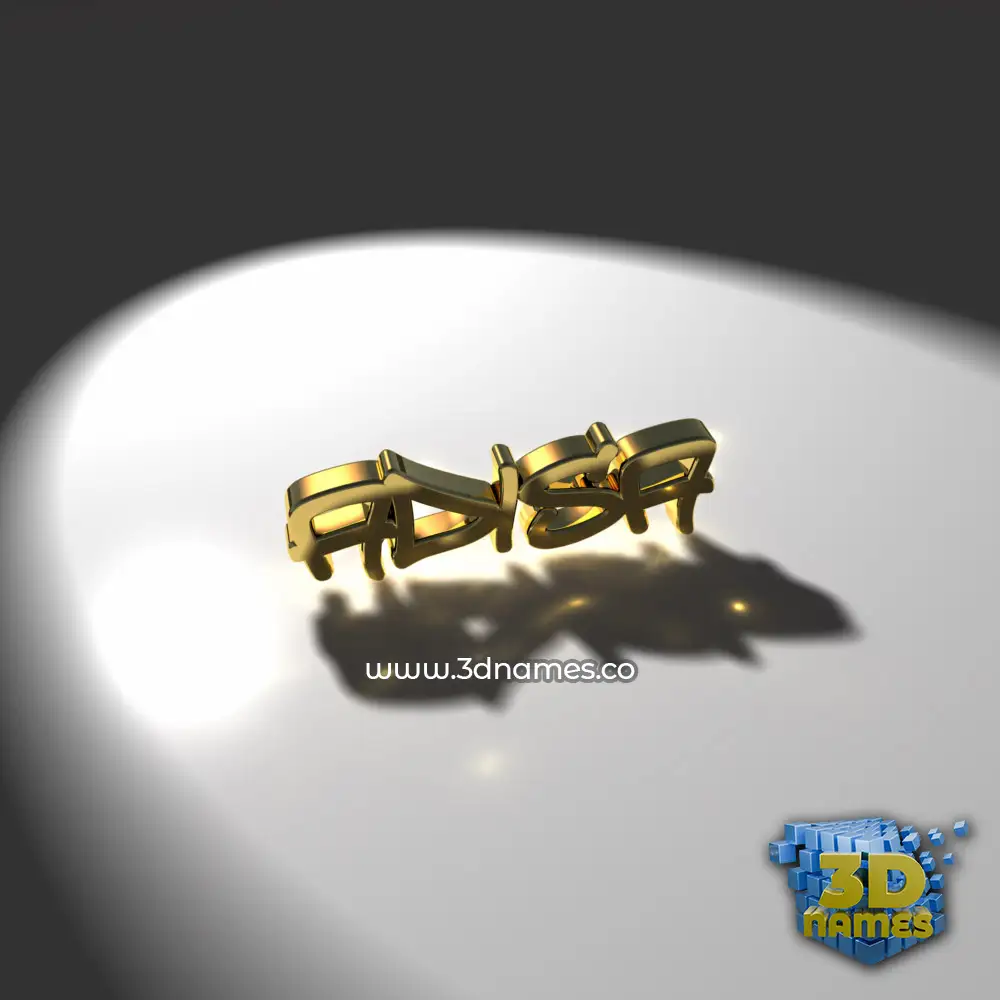 adisa in Gold Shine style - 3D name wallpaper