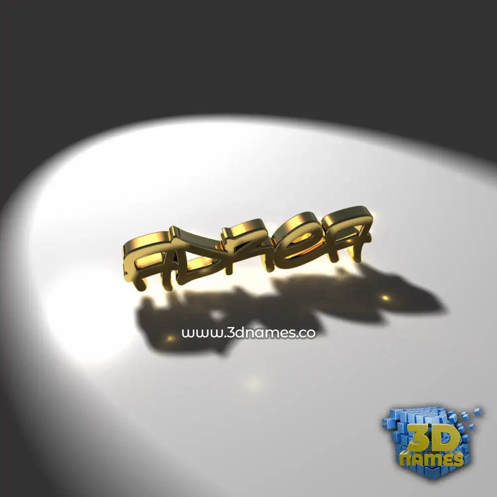 adrea in Gold Shine style - 3D name wallpaper
