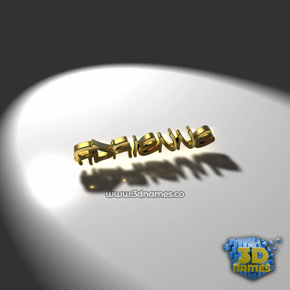 adrienne in Gold Shine style - 3D name wallpaper