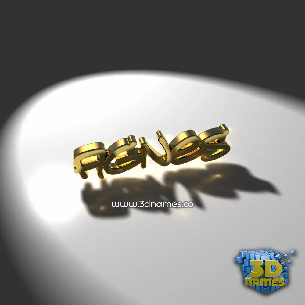 agnes in Gold Shine style - 3D name wallpaper