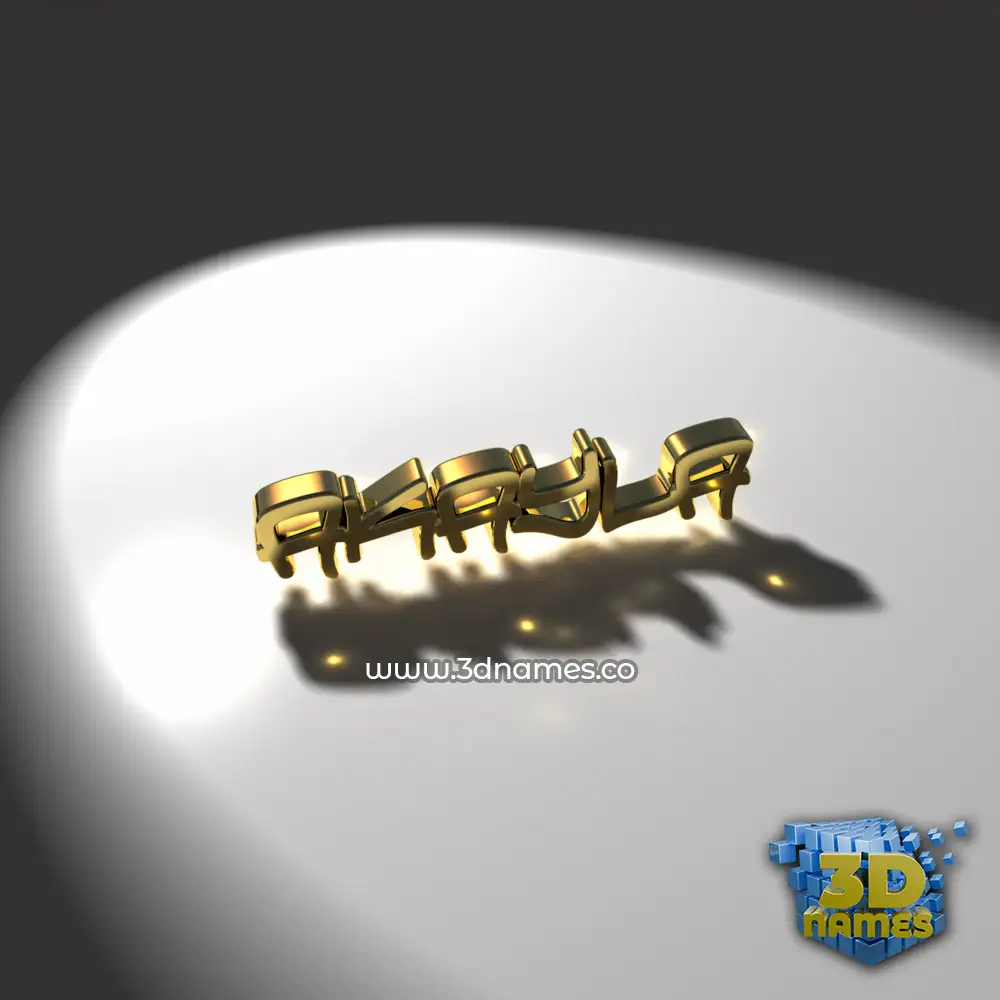 akayla in Gold Shine style - 3D name wallpaper