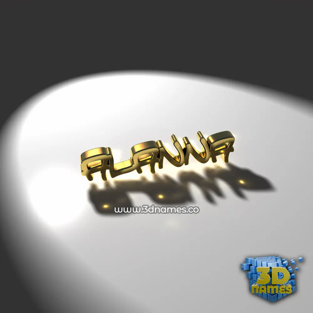 alanna in Gold Shine style - 3D name wallpaper