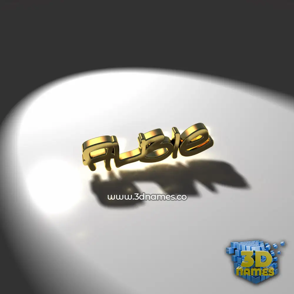 albie in Gold Shine style - 3D name wallpaper