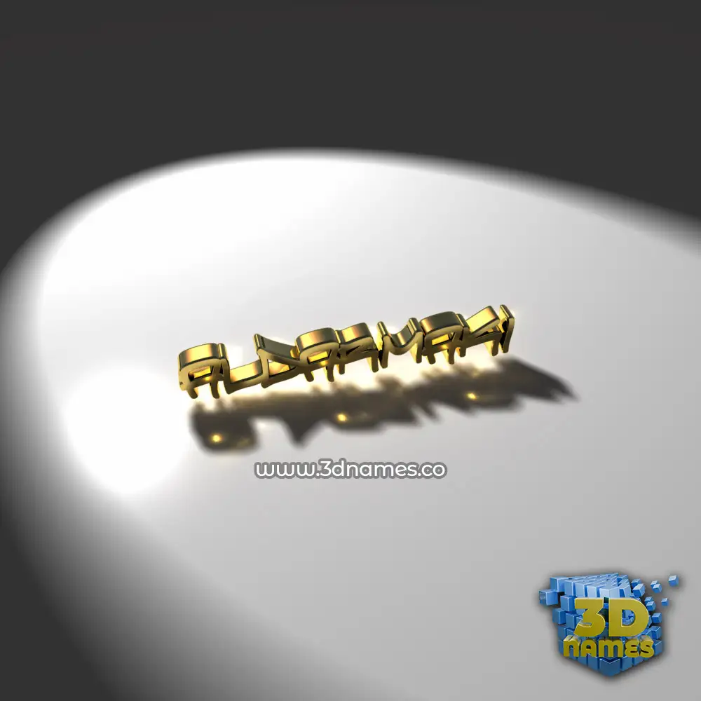 aldarmaki in Gold Shine style - 3D name wallpaper