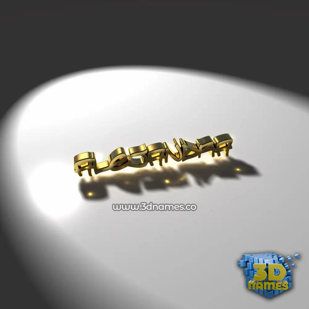 alejandra in Gold Shine style - 3D name wallpaper