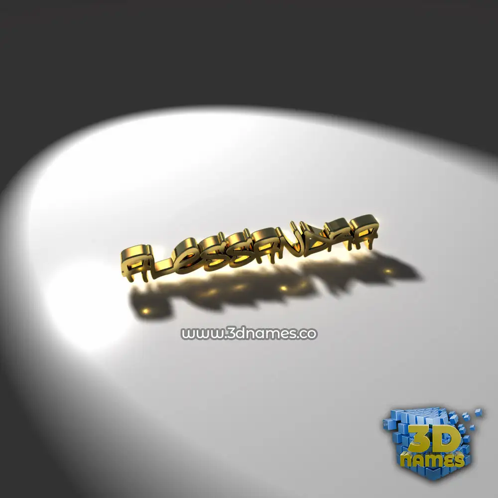 alessandra in Gold Shine style - 3D name wallpaper