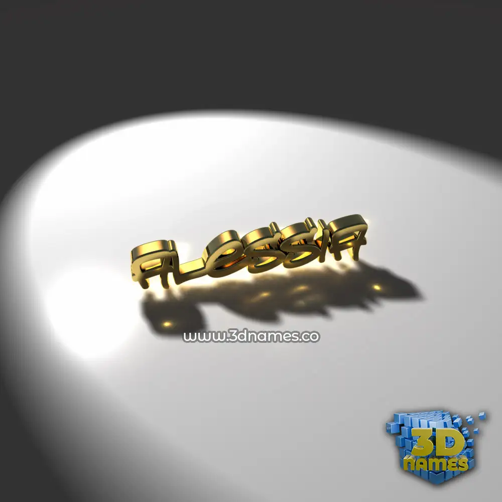 alessia in Gold Shine style - 3D name wallpaper