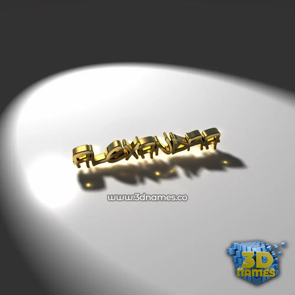 alexandra in Gold Shine style - 3D name wallpaper
