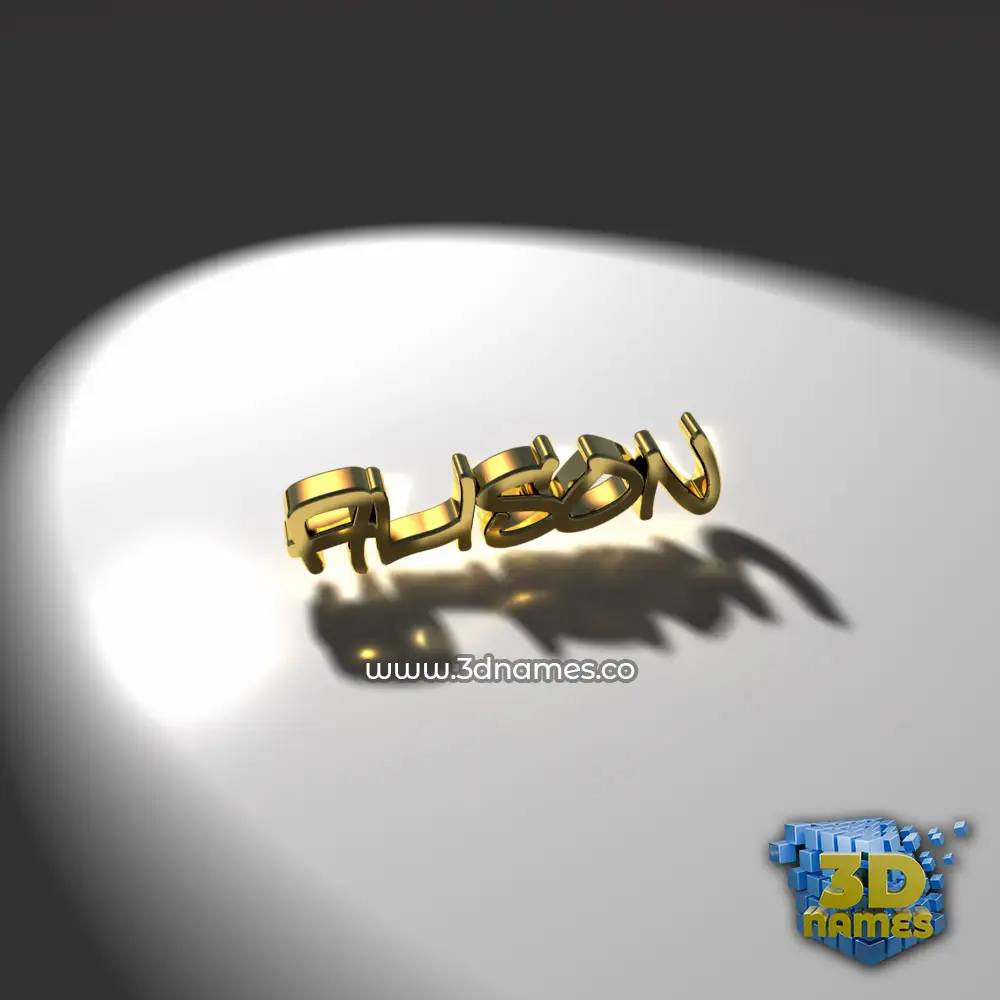 alison in Gold Shine style - 3D name wallpaper