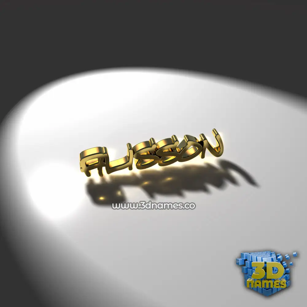alisson in Gold Shine style - 3D name wallpaper