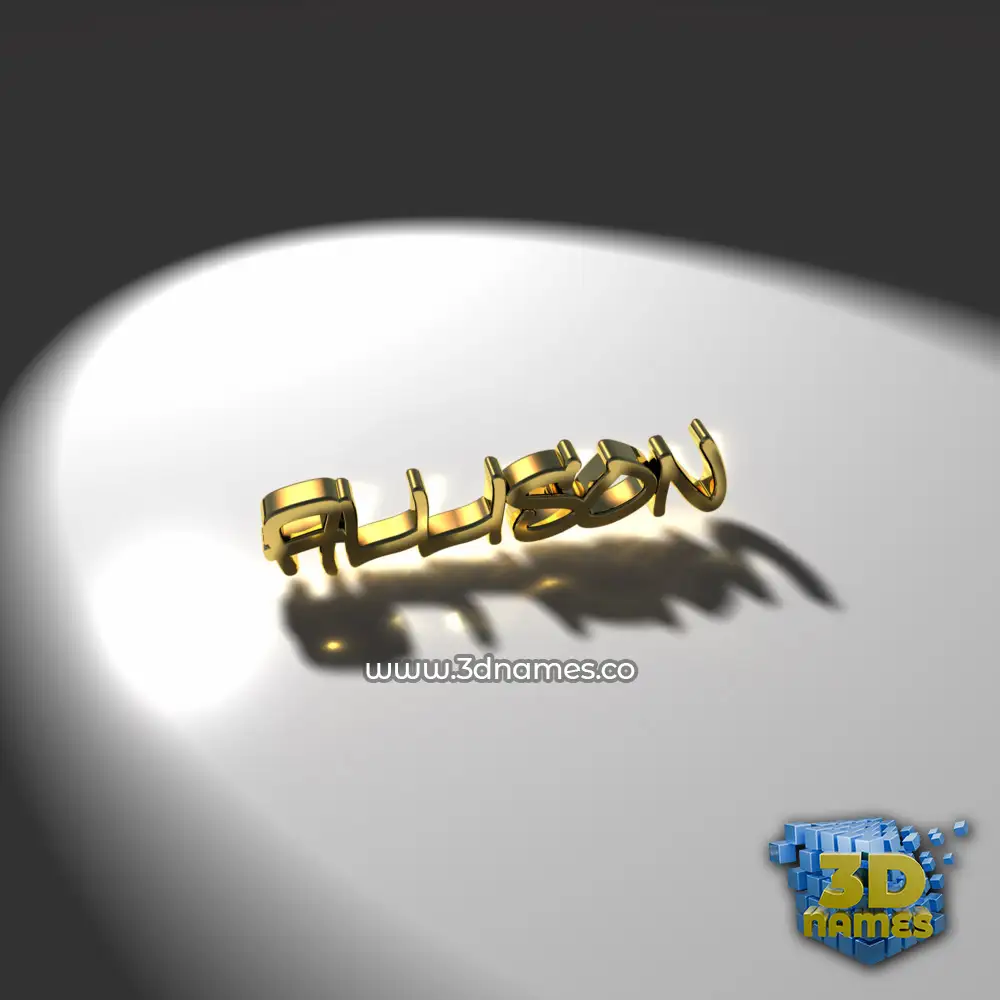 allison in Gold Shine style - 3D name wallpaper