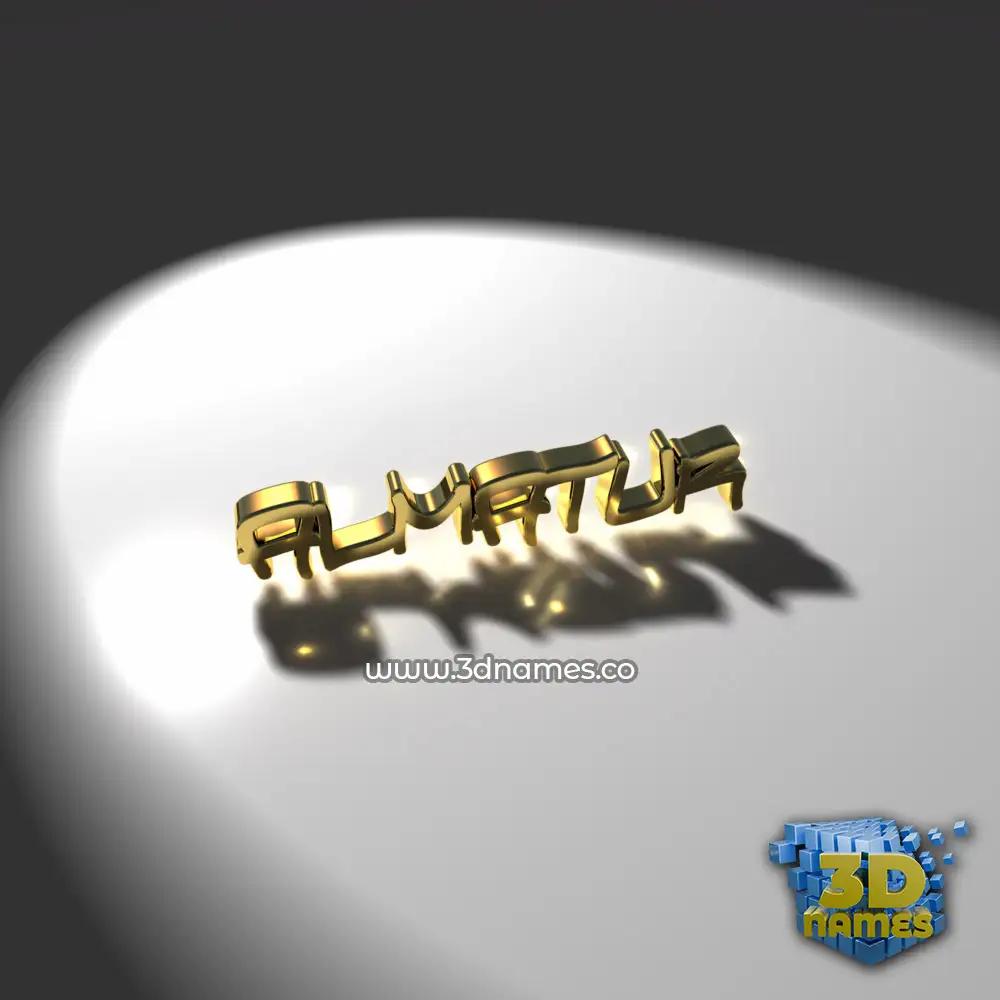 almatur in Gold Shine style - 3D name wallpaper