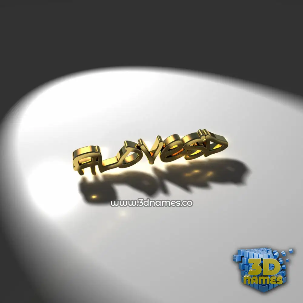 alovesd in Gold Shine style - 3D name wallpaper
