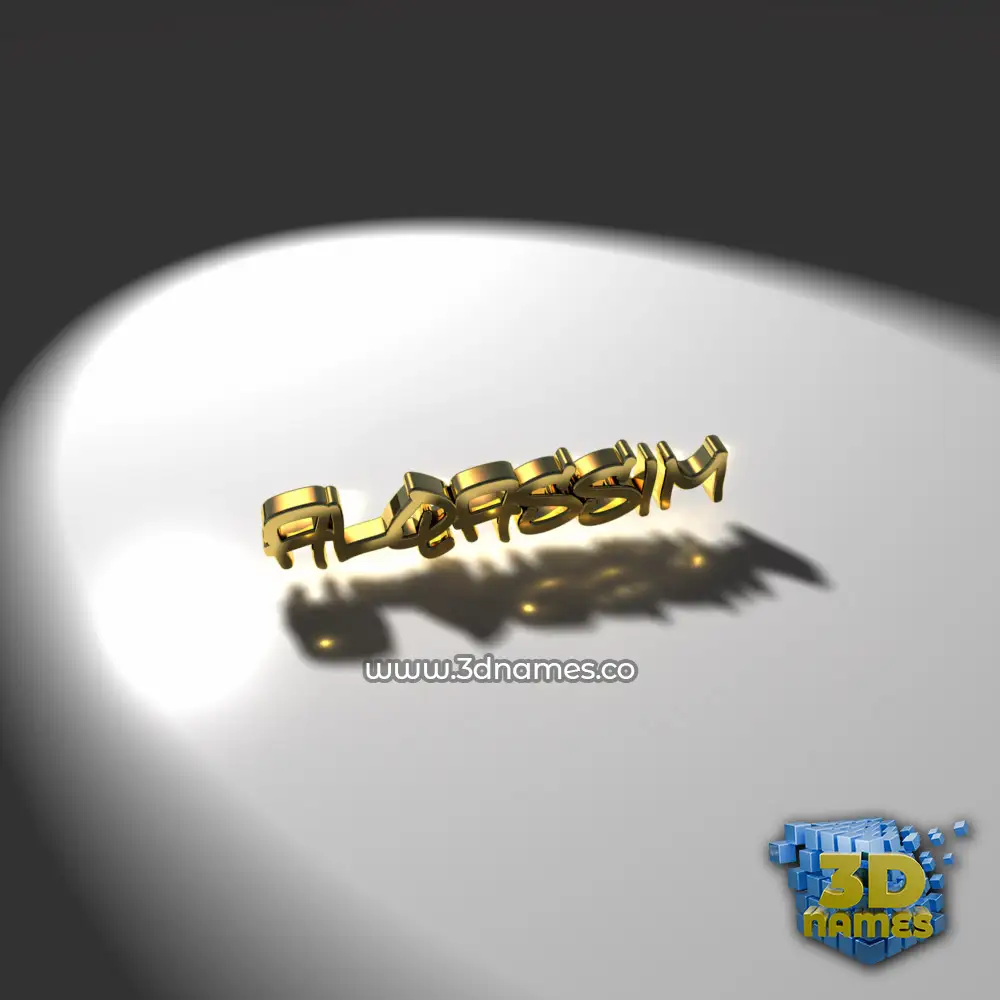 alqassim in Gold Shine style - 3D name wallpaper