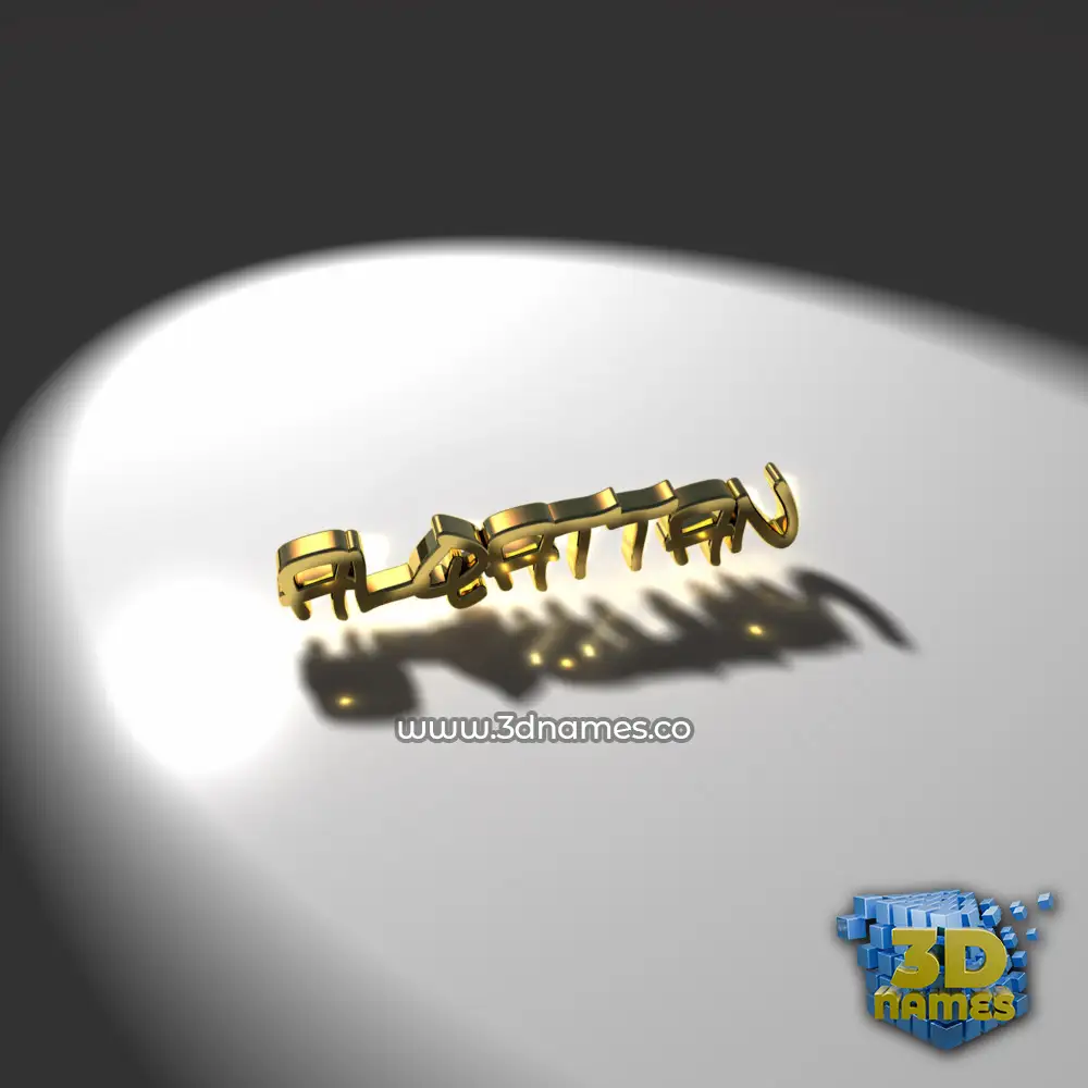 alqattan in Gold Shine style - 3D name wallpaper