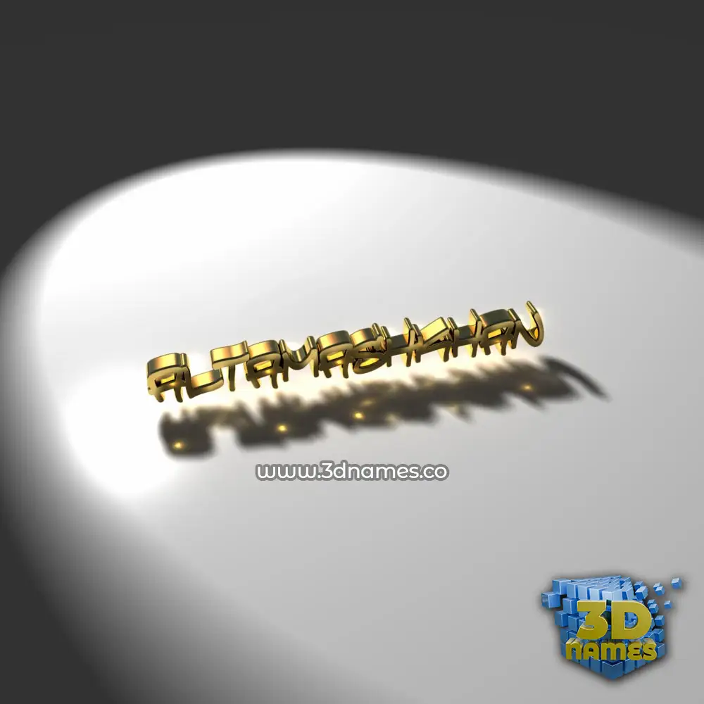 altamashkhan in Gold Shine style - 3D name wallpaper