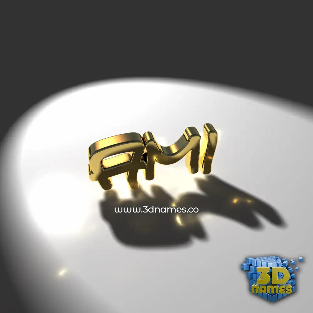 ami in Gold Shine style - 3D name wallpaper
