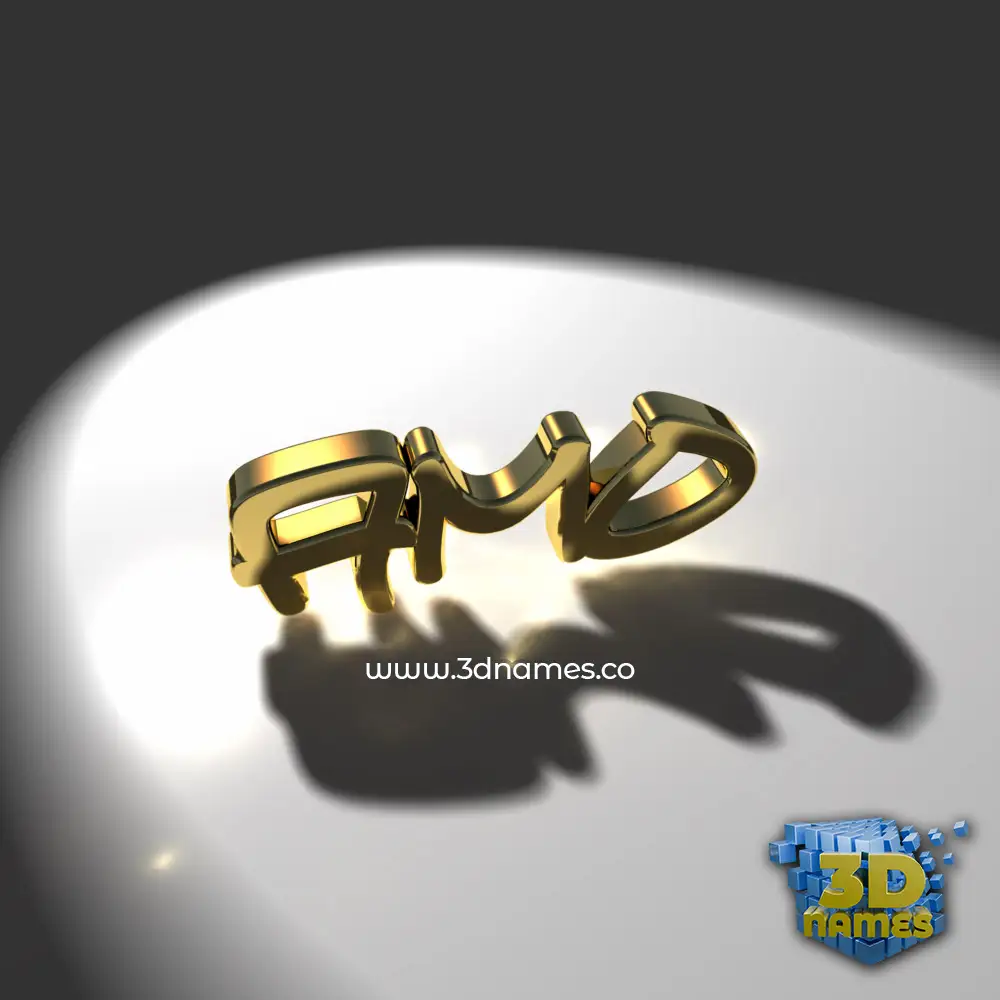 amo in Gold Shine style - 3D name wallpaper