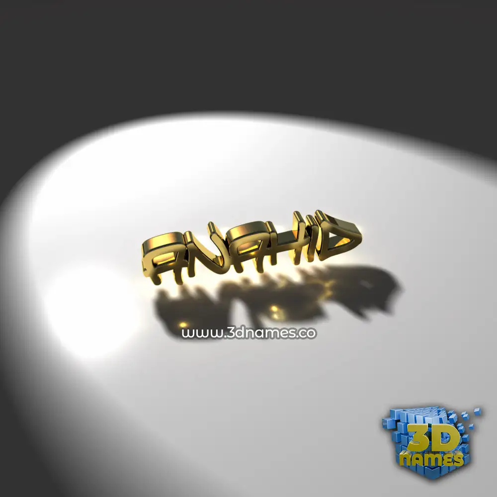 anahid in Gold Shine style - 3D name wallpaper