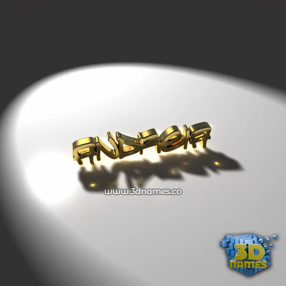 andreia in Gold Shine style - 3D name wallpaper