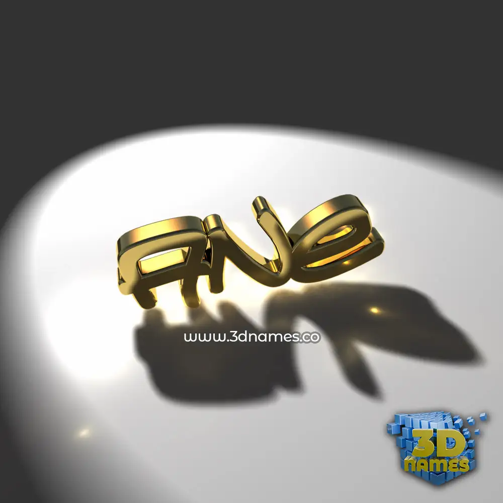 ane in Gold Shine style - 3D name wallpaper