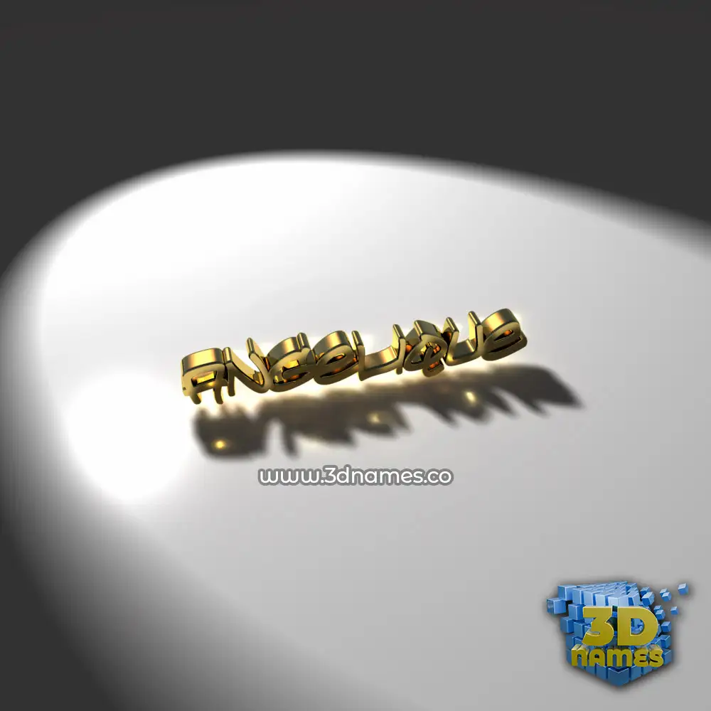 angelique in Gold Shine style - 3D name wallpaper