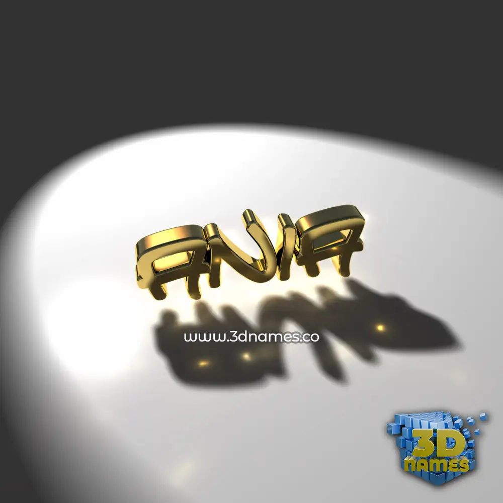 ania in Gold Shine style - 3D name wallpaper