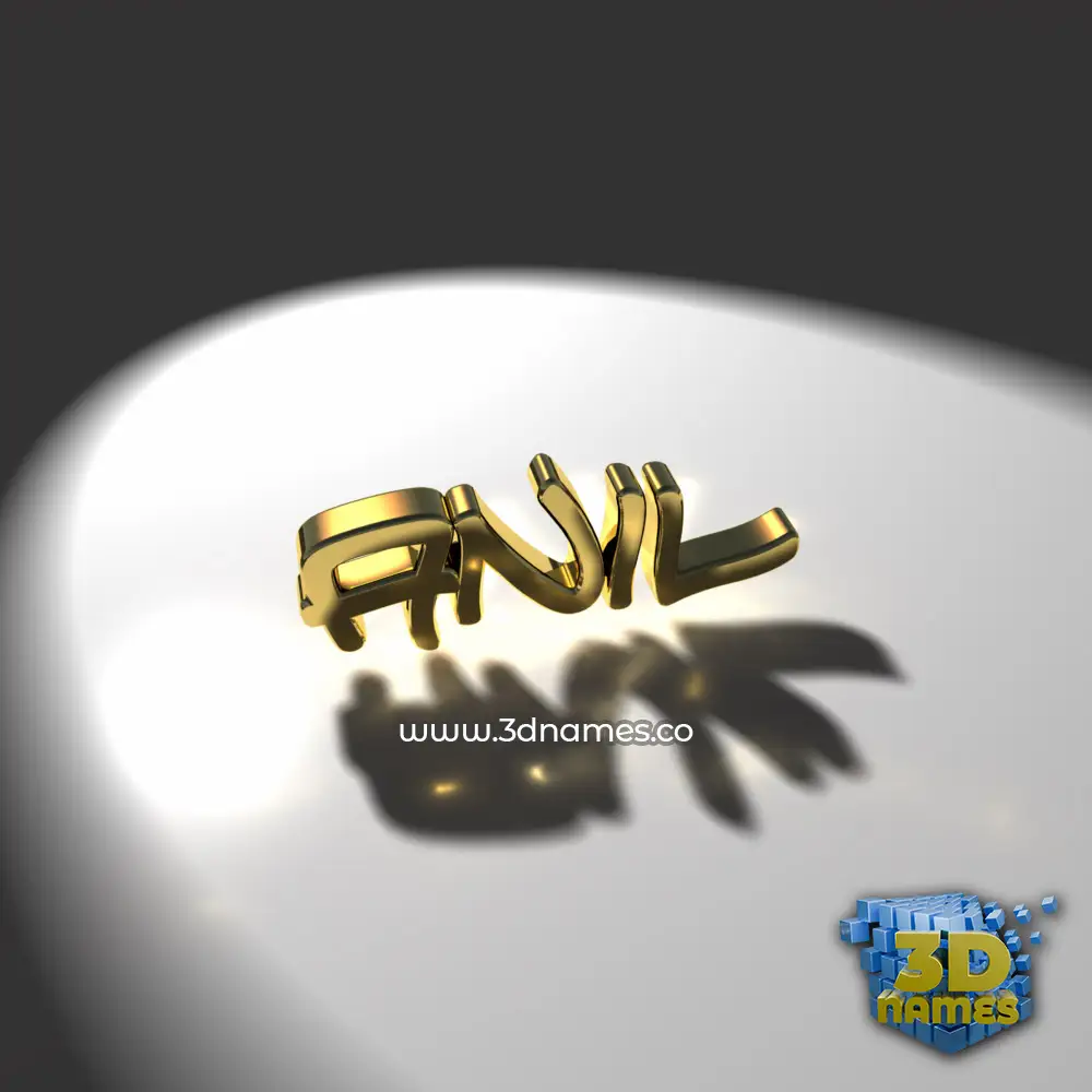 anil in Gold Shine style - 3D name wallpaper