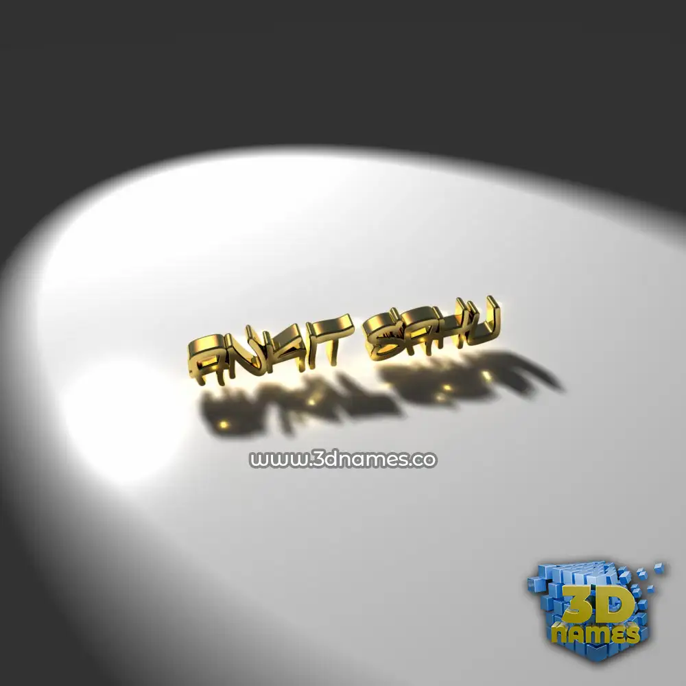 ankit sahu in Gold Shine style - 3D name wallpaper