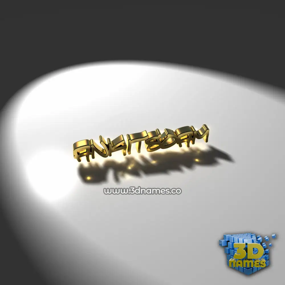 ankitsoam in Gold Shine style - 3D name wallpaper