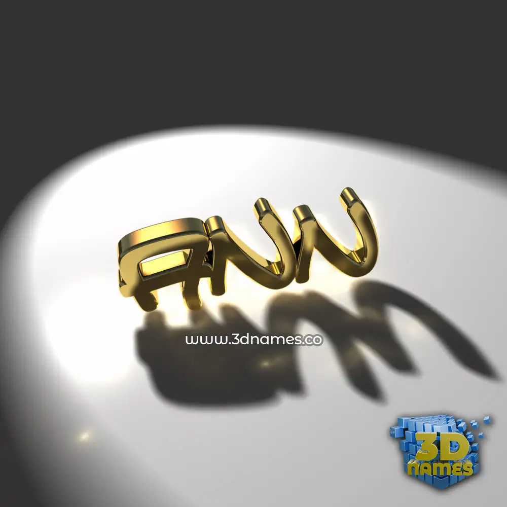 ann in Gold Shine style - 3D name wallpaper